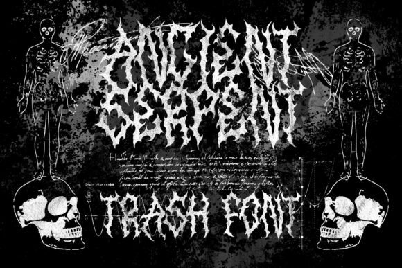 Ancient Serpent: A Trash Metal Typeface for Bold Brand Identities