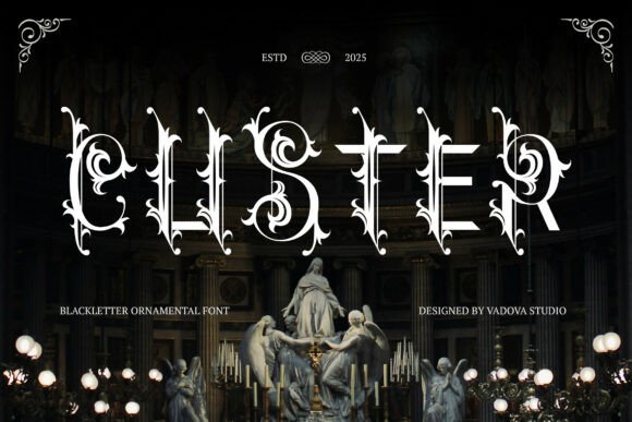 Clister Font: Cathedral-Style Elegance for Craft Projects