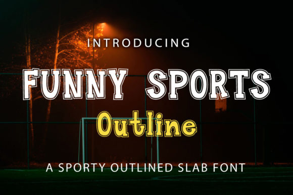 Funny Sports Outline: A Slab Serif Font with Personality for Editorial Design
