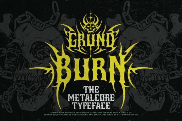 Grund Burn Typeface: A Bold Choice for Crafty Creators
