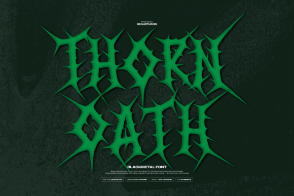 Thorn Oath Font: A Brutal Blackletter Typeface for Digital Chaos