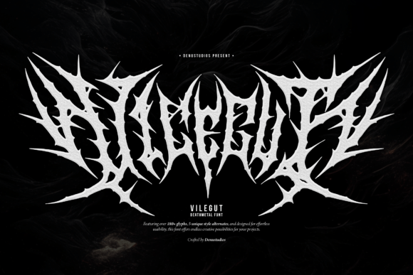 Vilegut Font: A Bold Blackletter Typeface for Craft Projects